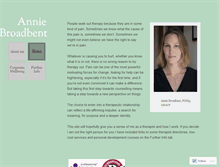 Tablet Screenshot of anniebroadbent.com